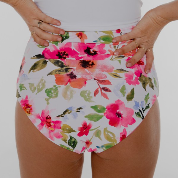 Lux Pink Floral Ultra High Rise Reversible Bottom