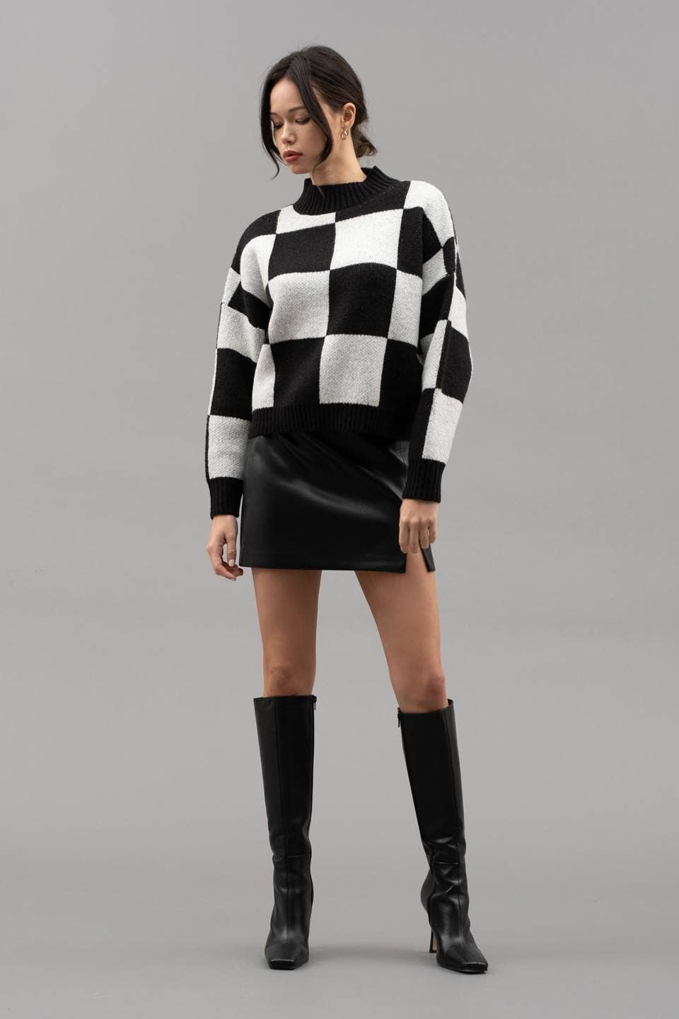 Lennon Checkered Sweater