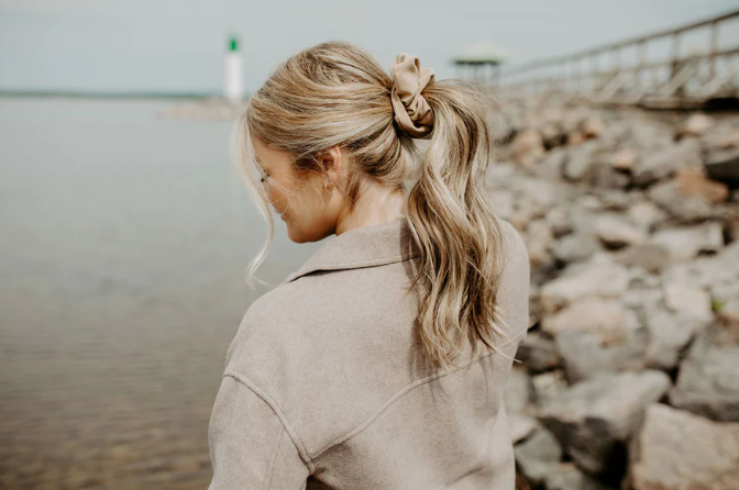 Beige Scrunchie