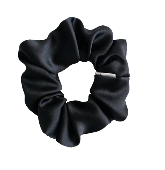 Black Satin Scrunchie