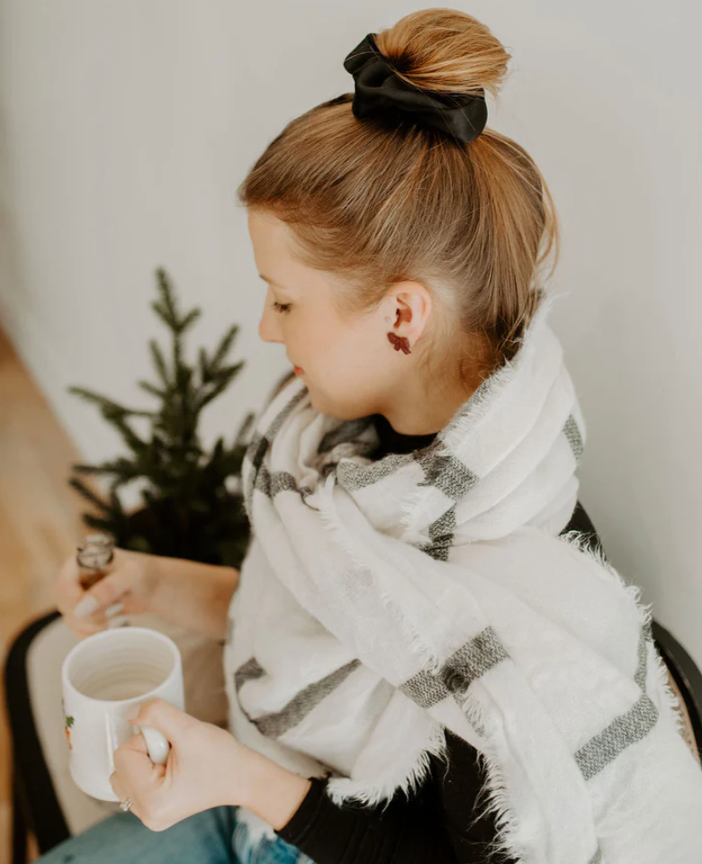 Black Satin Scrunchie