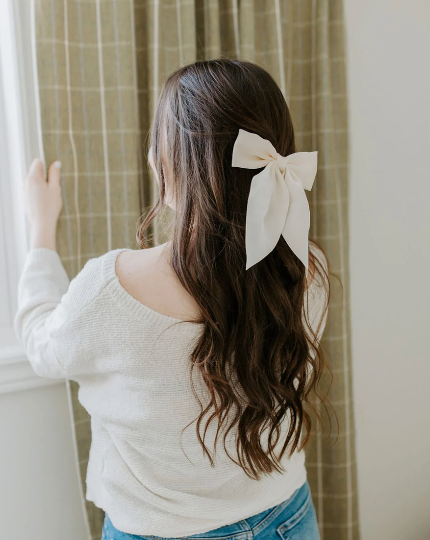 Ivory Satin Bow