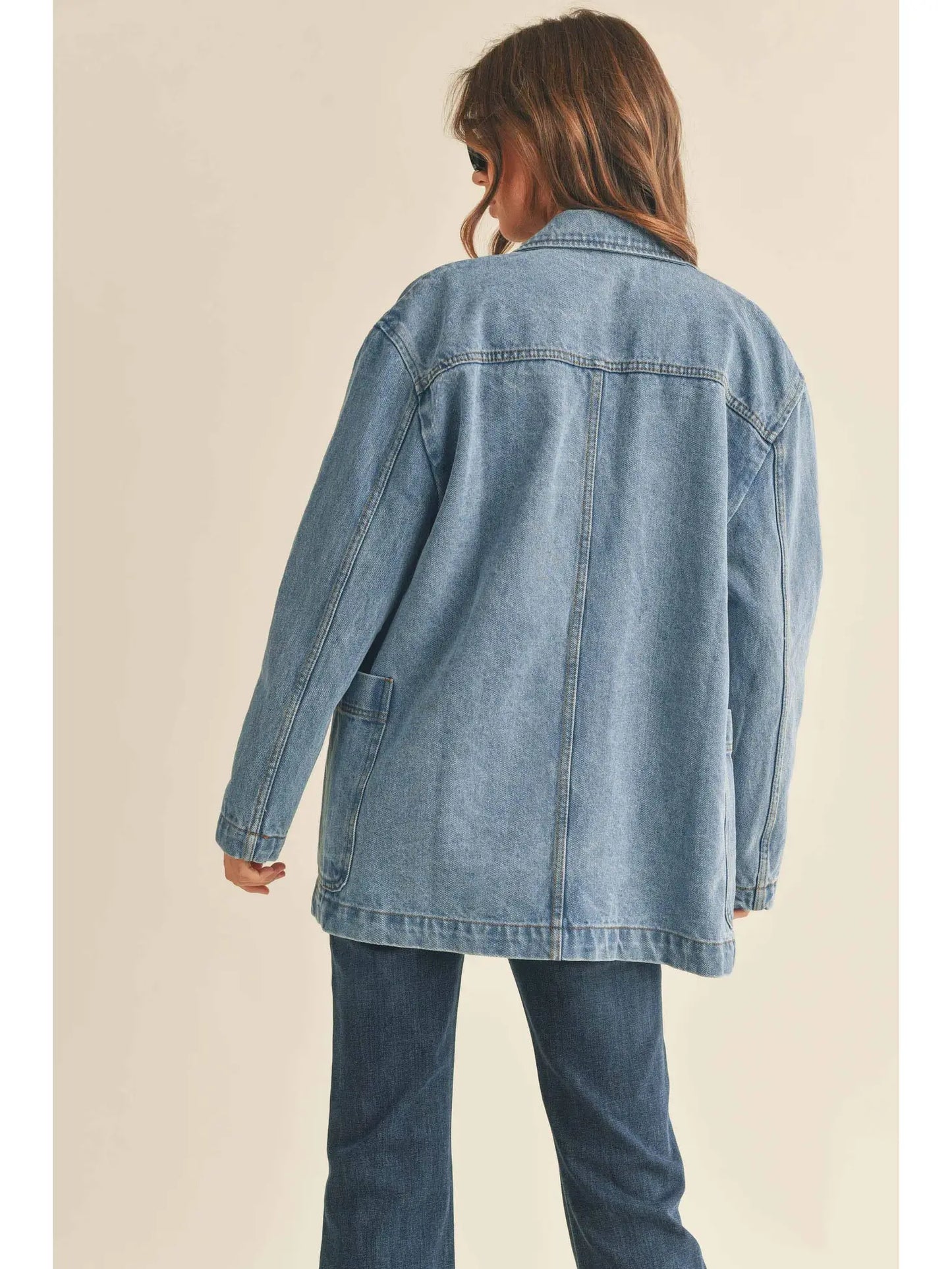 Leah Denim Oversize Blazer