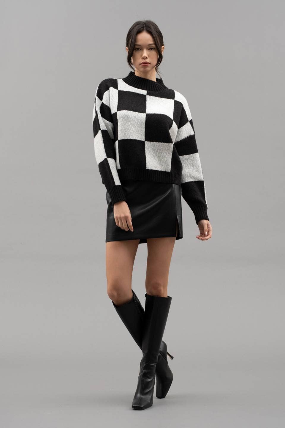 Lennon Checkered Sweater