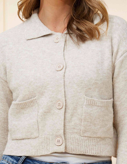 Olivia Cardigan Cropped Collar Buttons