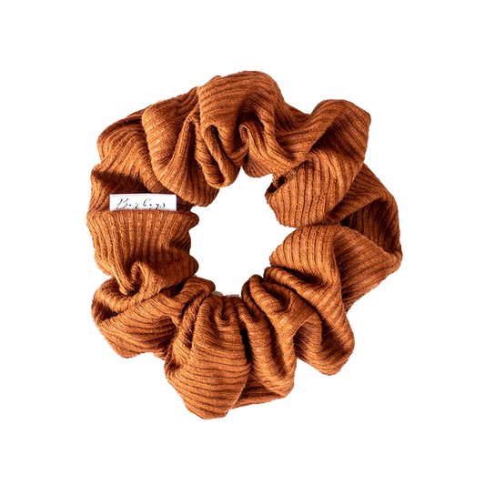 Pecan Rib Knit Scrunchie