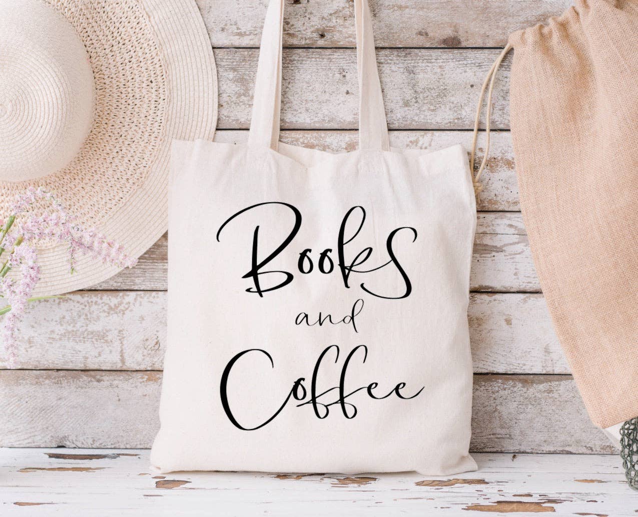 Books & Coffee Tote Bag