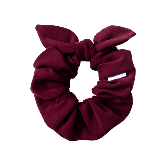 Burgundy Bow Scrunchie